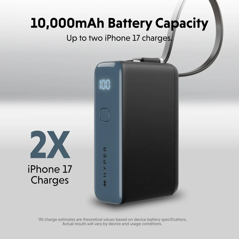 HyperJuice Flex 10K 30W Powerbank – Schwarz