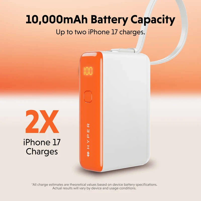 HyperJuice Flex 10K 30W Powerbank – Orange