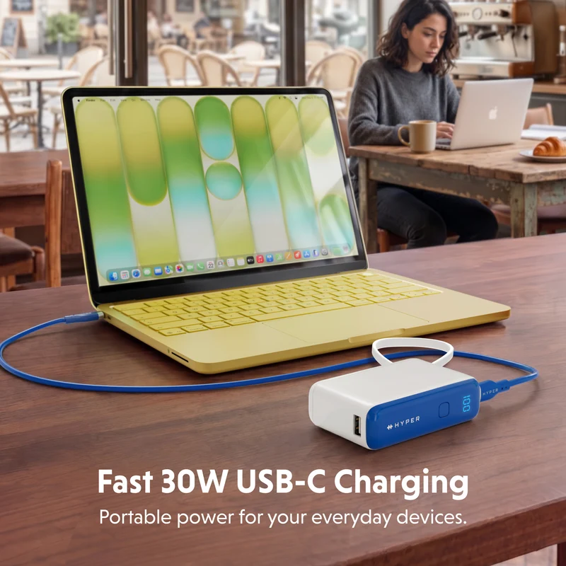 HyperJuice Flex 10K 30W Powerbank – Blau