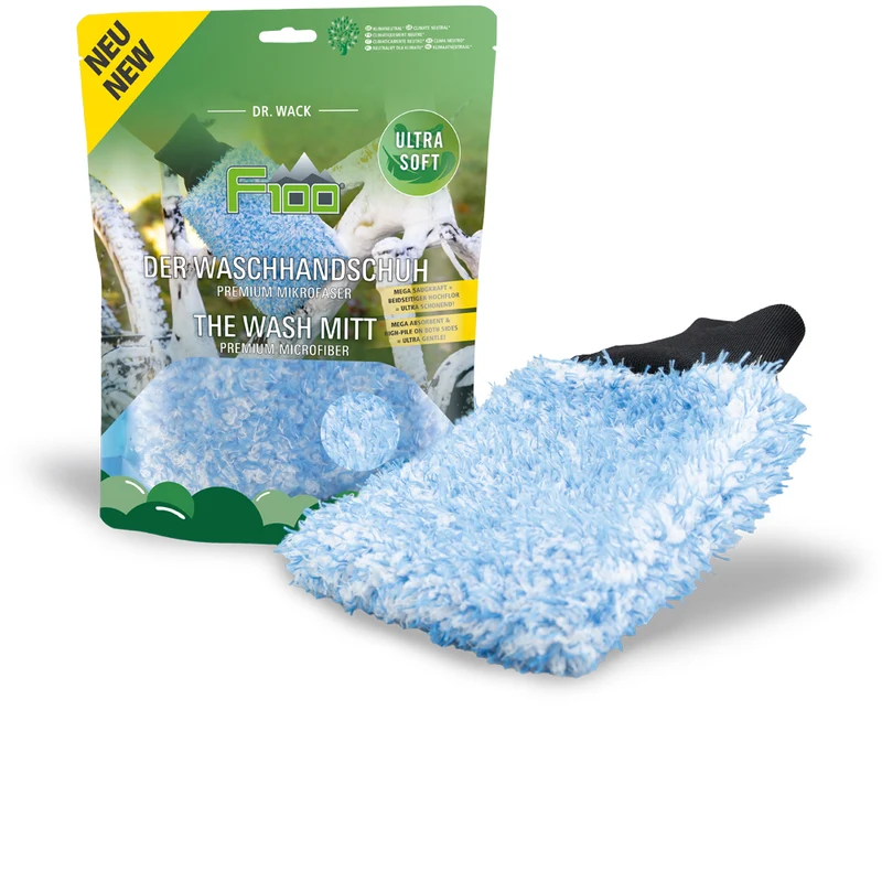 Dr. Wack F100 Der Waschhandschuh Mikrofaser 18 x 29 cm hellblau