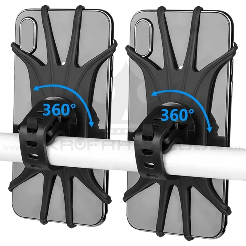 Robuste Gummi Handyhalterung 360° für Fahrrad E-Scooter Lenker - Sicherer Halt