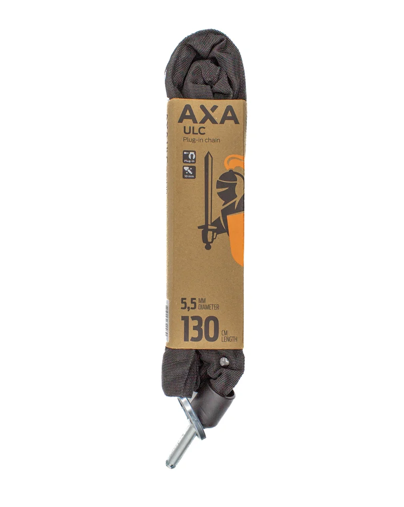 AXA ULC 130/5,5 Fahrrad Einsteckkette – 130cm gehärteter Stahl für Ringschlösser
