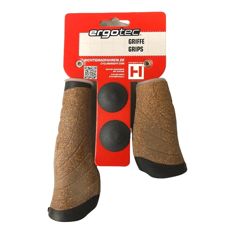 Ergo Tec Faro Kork Fahrradlenkgriff, ergonomisch, 135/92 mm, Braun