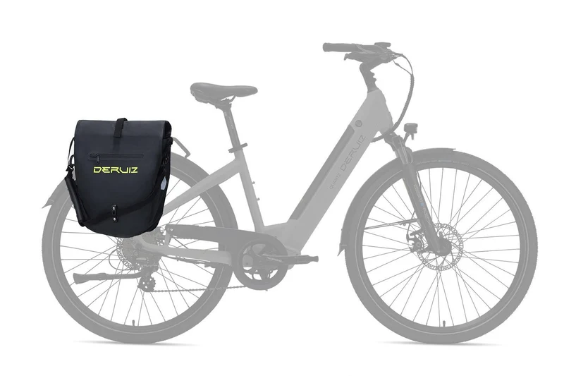 Wasserdichte Seitentasche für Fahrräder – 15L Stauraum, reflektierend, schwarz