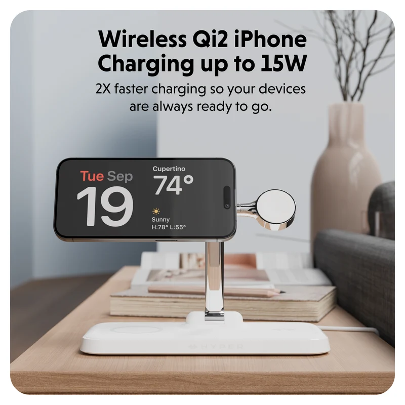 HyperJuice Next Qi2 4-in-1 Magnetische Ladestation