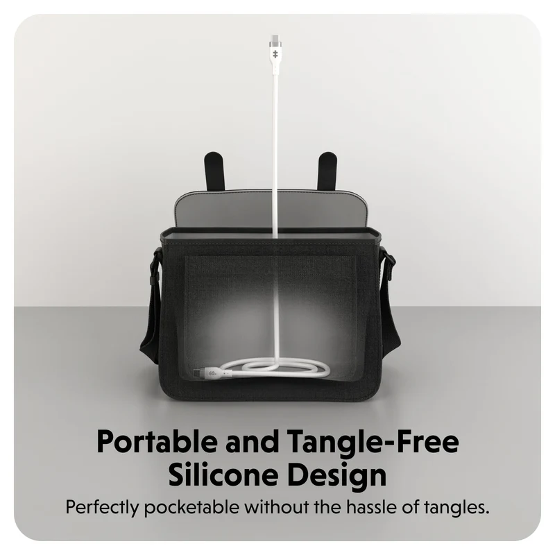 HyperJuice USB-C Silikon-Ladekabel (1.5m/5ft) - Weiß