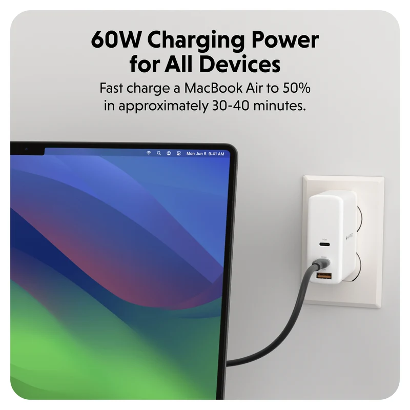 HyperJuice USB-C Silikon-Ladekabel (1,5m) - Schwarz