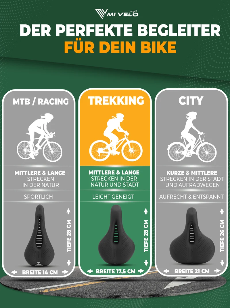 Mivelo Fahrradsattel Trekking Comfort Pro