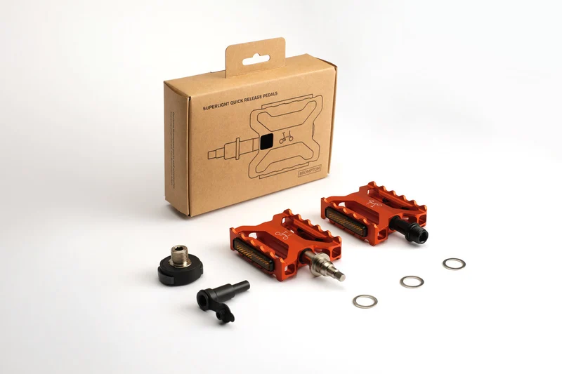 Brompton ColourLab Superlight Quick Release Pedals Orange