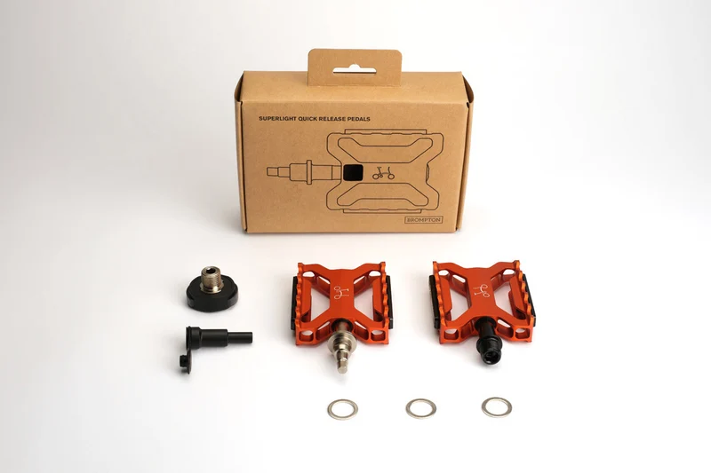 Brompton ColourLab Superlight Quick Release Pedals Orange