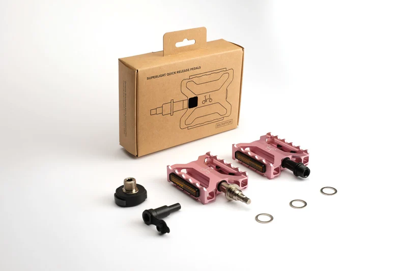 Brompton ColourLab Superlight Quick Release Pedals Pink