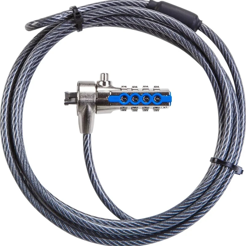 Targus DEFCON™ T-Lock Resettable Combination Cable Lock for Laptop Computer and Desktop Security Cable (PA410E)