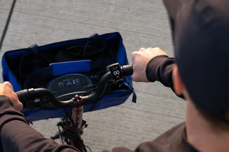 Tasche Brompton Electric Basket Large Blue