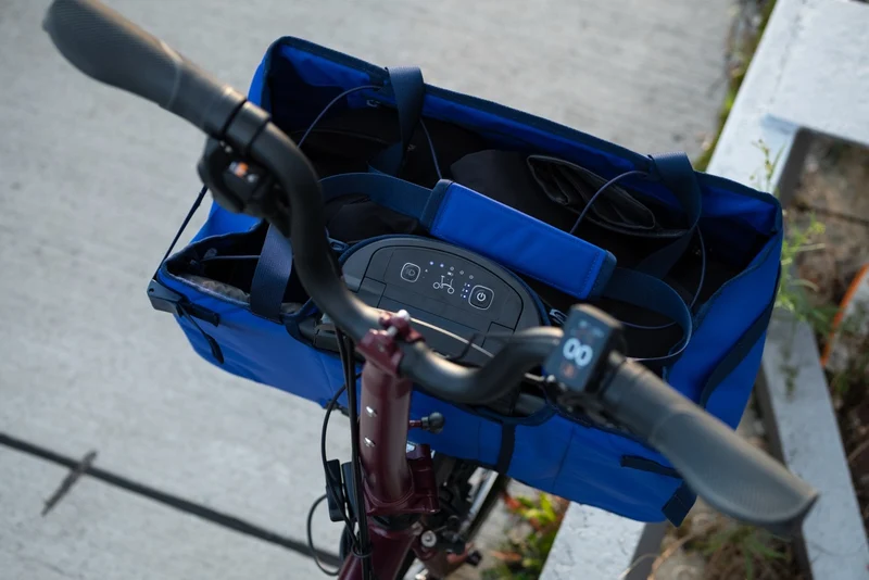 Tasche Brompton Electric Basket Large Blue