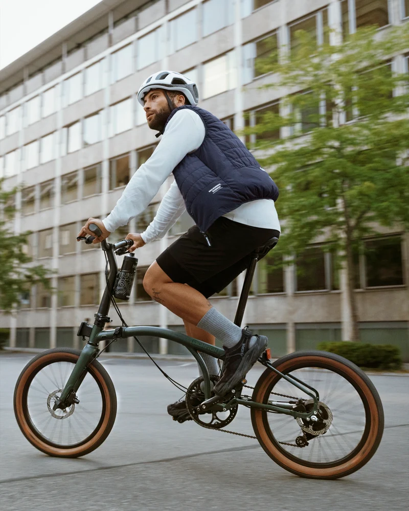 Faltrad Brompton G Line Adventure Orange mit Dynamobeleuchtung