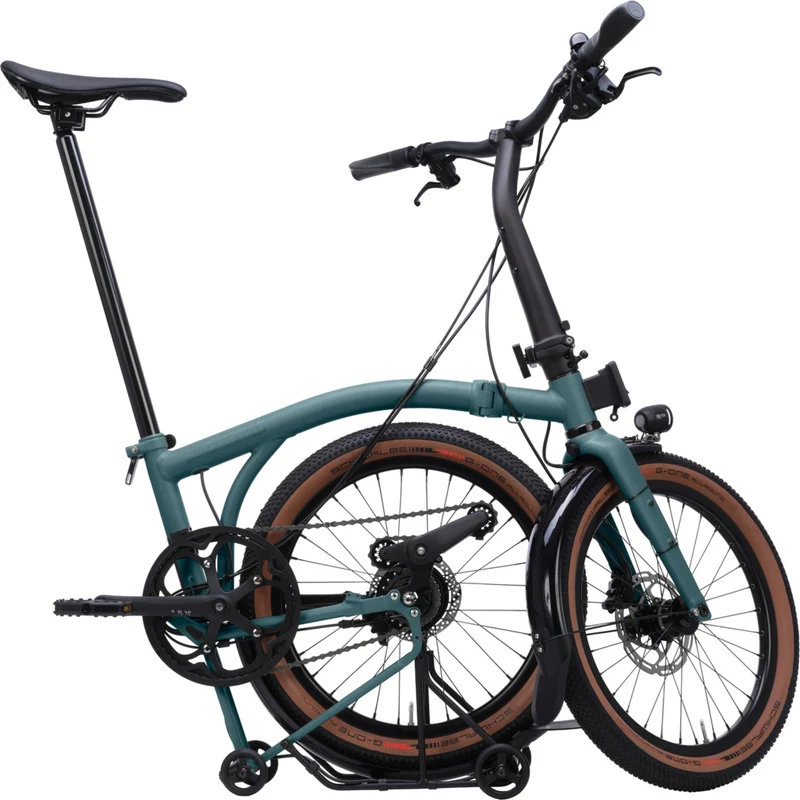 Faltrad Brompton G Line Forest Green mit Dynamobeleuchtung