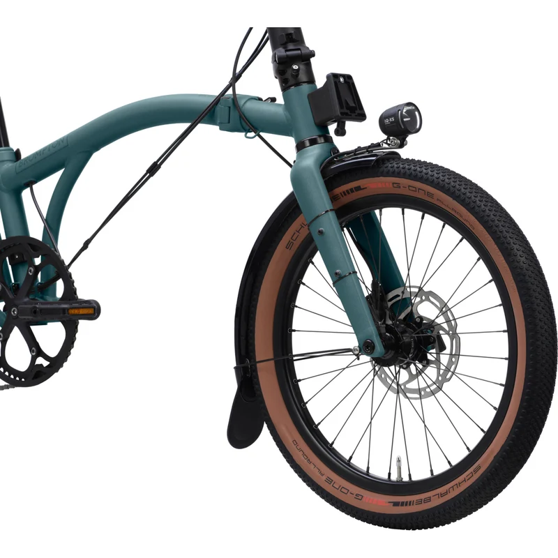 Faltrad Brompton G Line Forest Green mit Dynamobeleuchtung
