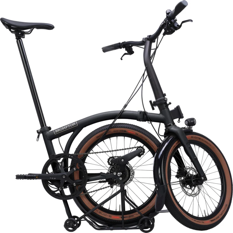 Faltrad Brompton G Line Space Black mit Dynamobeleuchtung