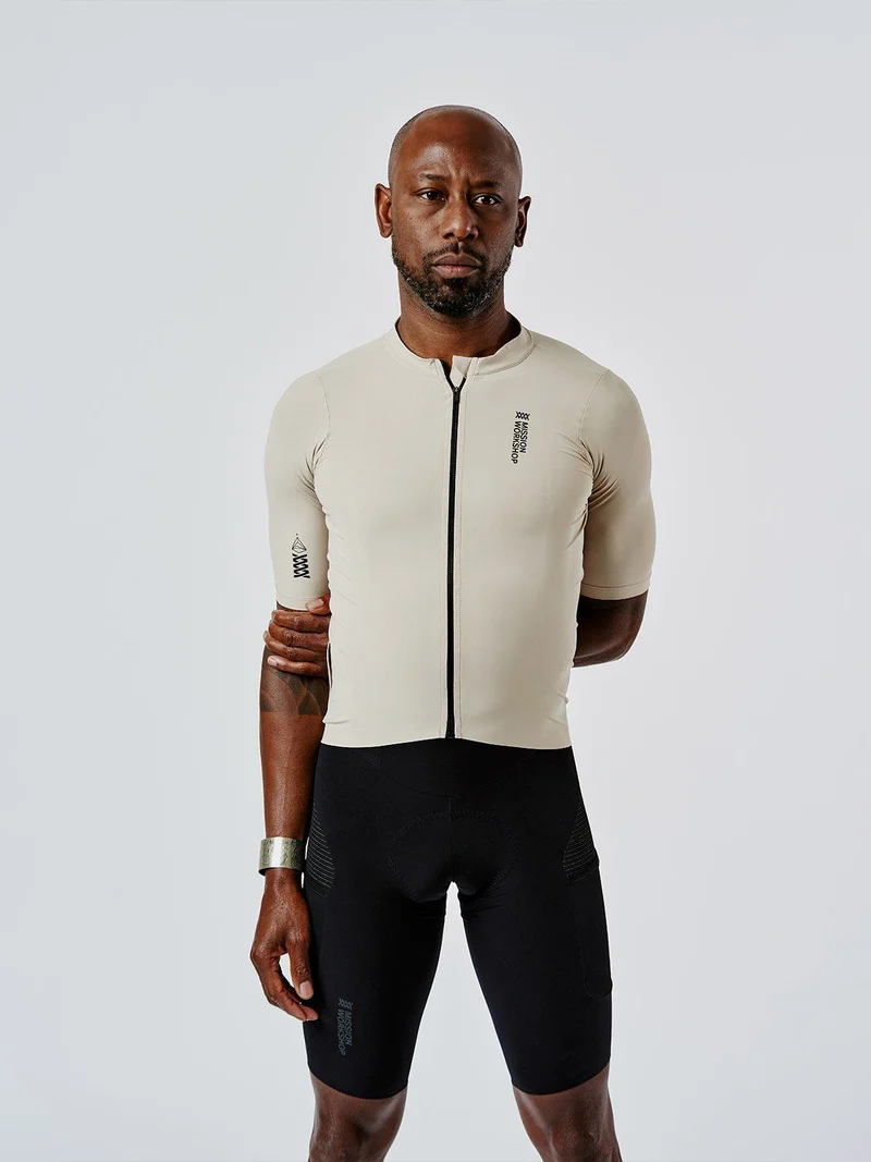 Mission Workshop Men’s Pro Road Jersey Sand