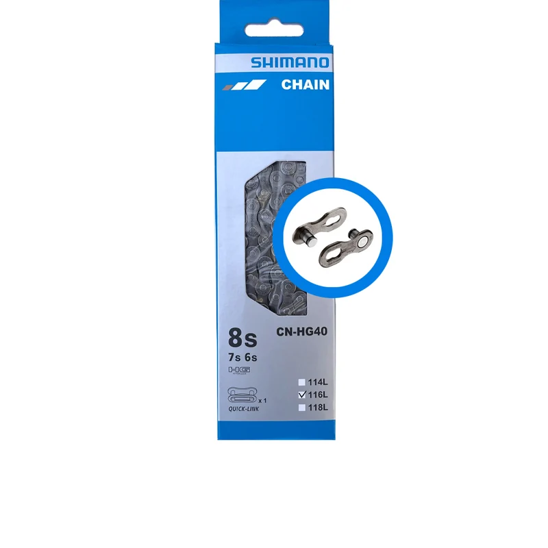 Shimano CN-HG40 Fahrradkette 6/7/8-fach Quick-Link