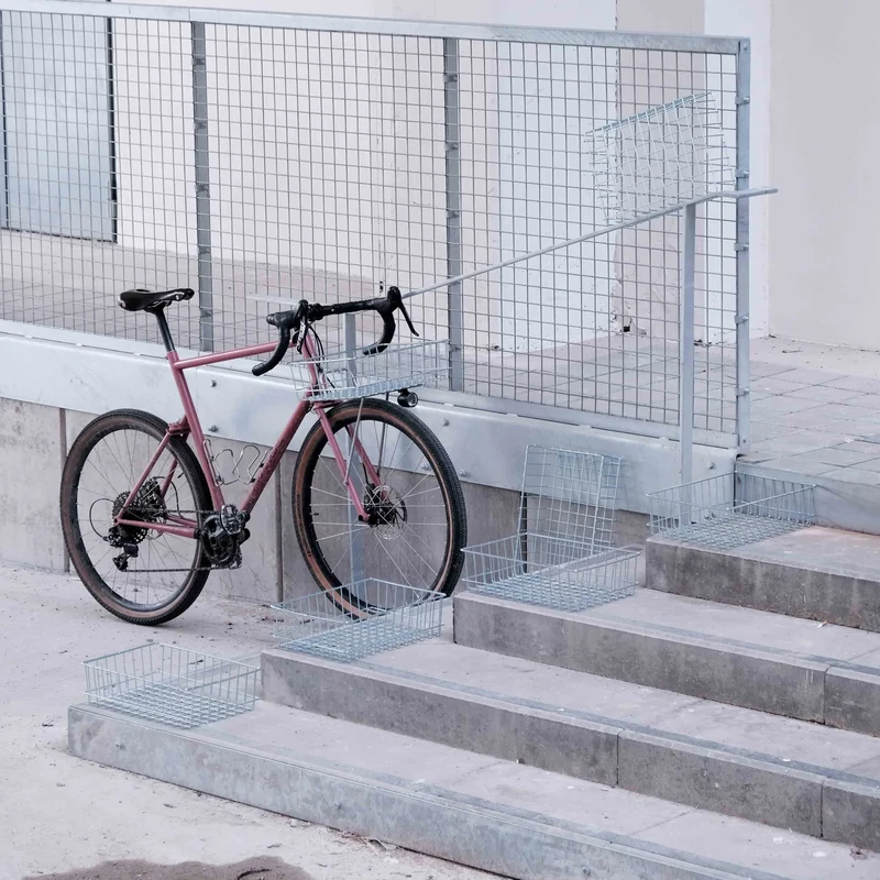 Fahrradkorb Manivelle mit Montagestreben schwarz