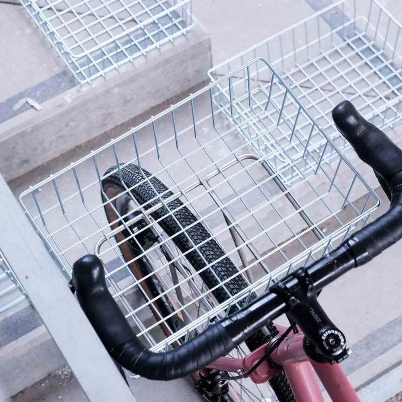 Fahrradkorb Manivelle silber