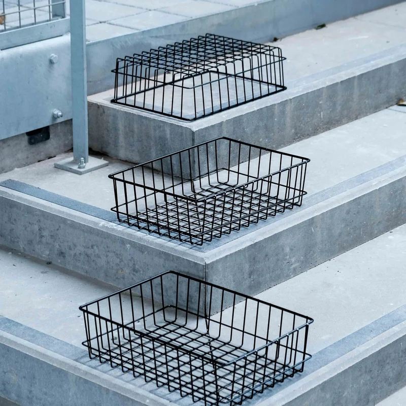Fahrradkorb Manivelle silber