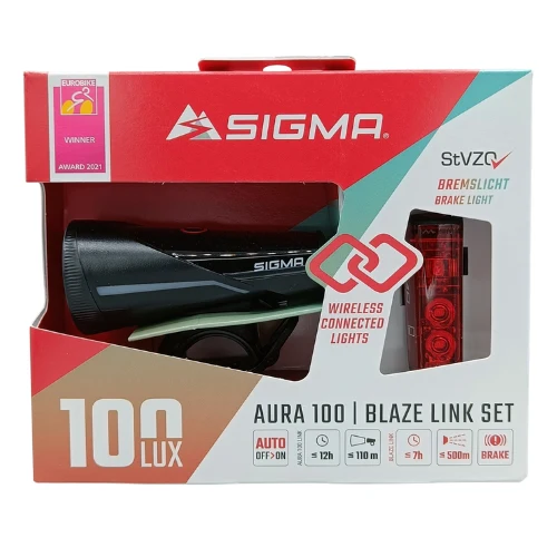Sigma Aura 100 + Blaze Link Set StVZO Fahrradbeleuchtung