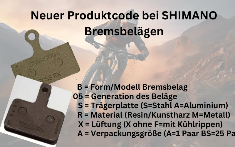 Shimano M05 Resin Bremsbelag 2-Kolben Deore alte Generation