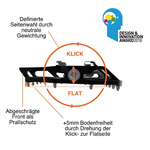 TATZE TWO-FACE Pedal Plattform und SPD MTB E-Bike