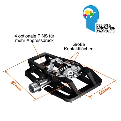 TATZE TWO-FACE Pedal Plattform und SPD MTB E-Bike