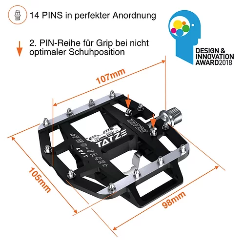 TATZE TWO-FACE Pedal Plattform und SPD MTB E-Bike