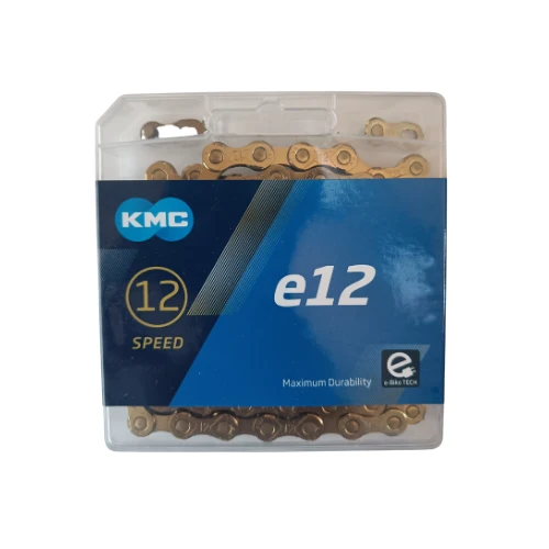 KMC e12 Ti-N Gold E-Bike Kette 12-fach 130 Glieder mit Hohlniet