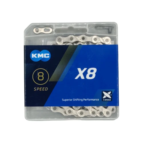 KMC X8 Fahrradkette 8-fach 114 Glieder silber