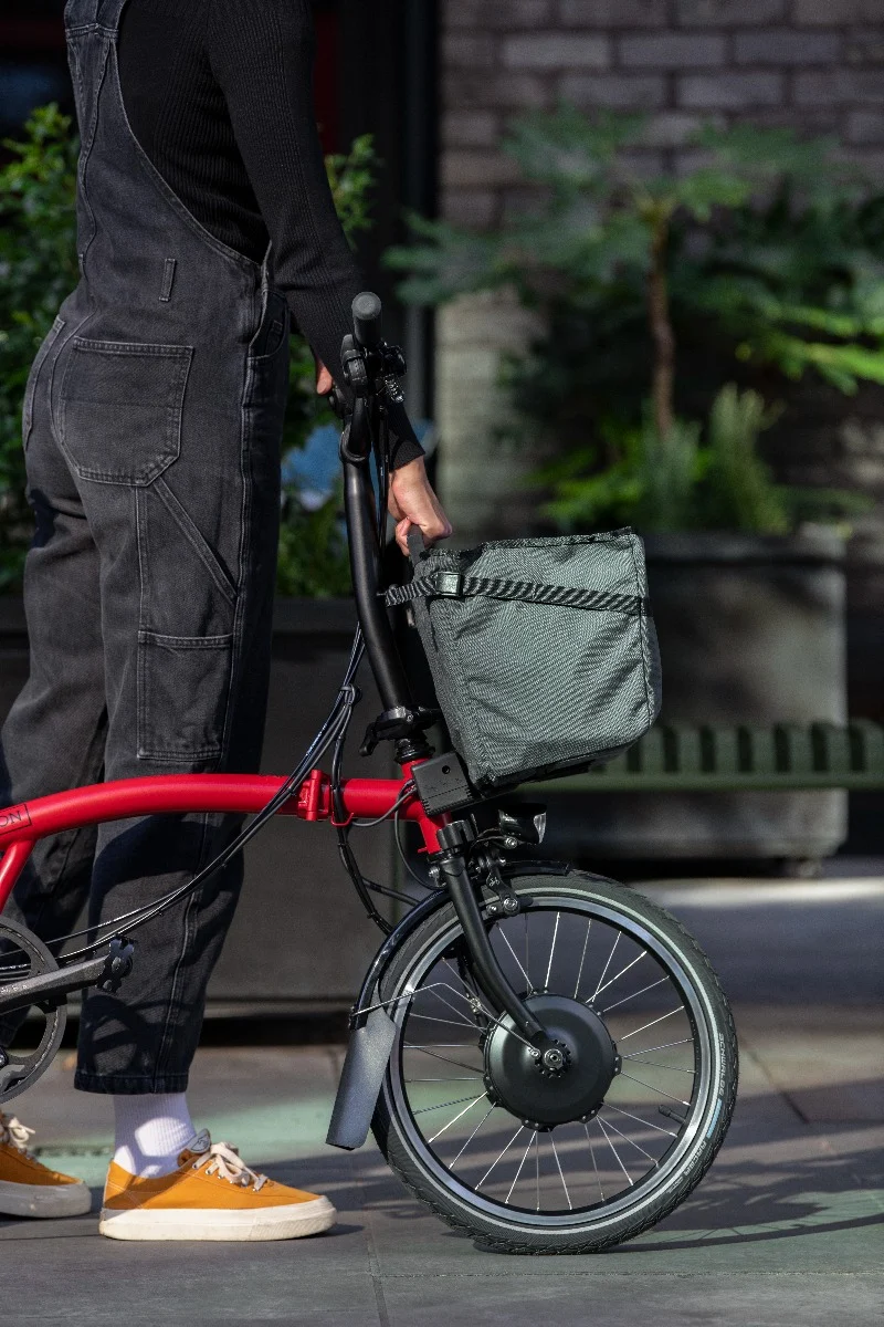 Brompton Electric Basket Bag Dark Grey