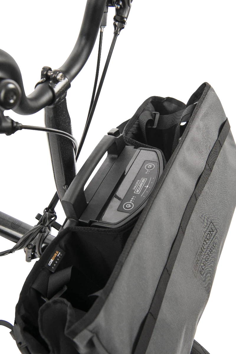 Brompton Electric Basket Bag Dark Grey