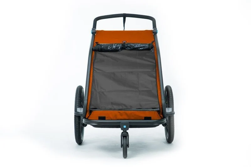 CUBE Kinder Fahrradanhänger Double CMPT X Actionteam gr grey'n'orange