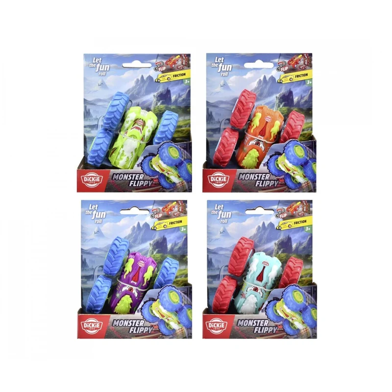 Dickie Toys Monster Flippy, 10 cm, 1 Stück, 4-fach sortiert