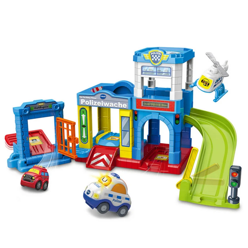 VTech Tut Tut Baby Flitzer Polizeiwache mit Gefängniszelle Hubschrauberlandeplatz