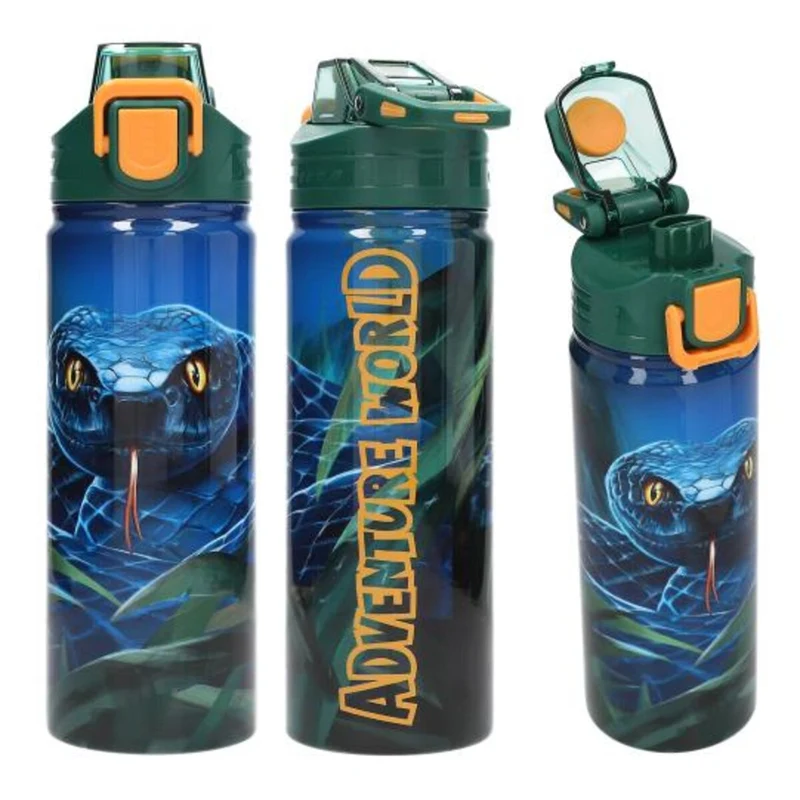 Depesche 0013990 Adventure World Trinkflasche Edelstahl Schlange