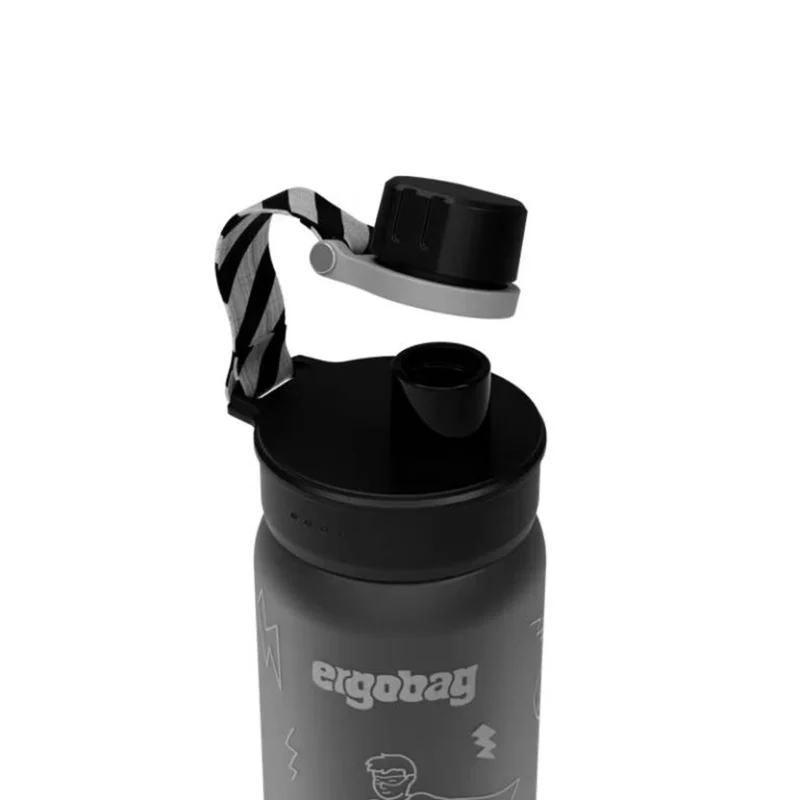 ergobag Trinkflasche Superheld schwarz 0,55 Liter Kunststoff 7.2 x 20.5 x 7.2 cm