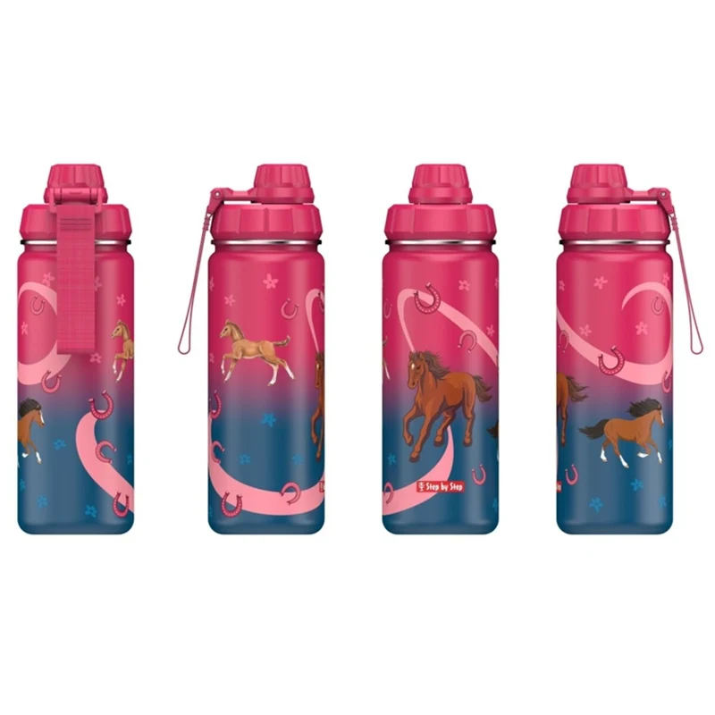 Step by Step Isolierte Edelstahl-Trinkflasche "Wild Horse"