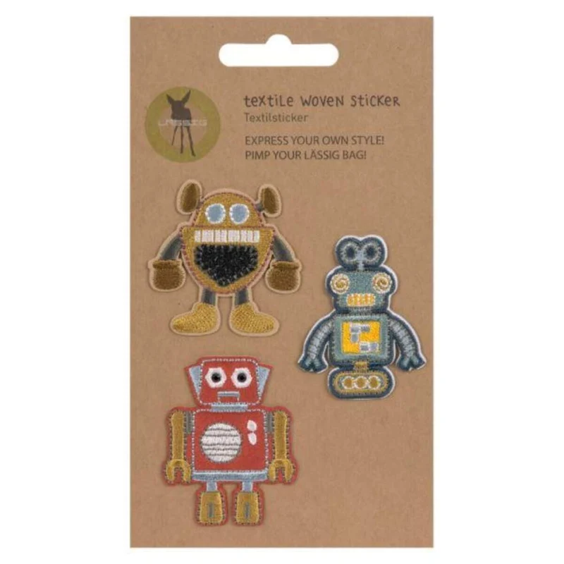 Lässig Textilsticker Robots