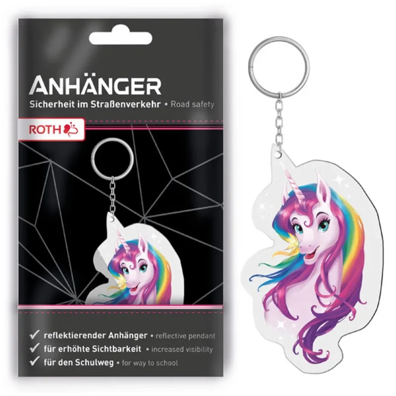 Roth Reflektions-Anhänger Einhornportrait