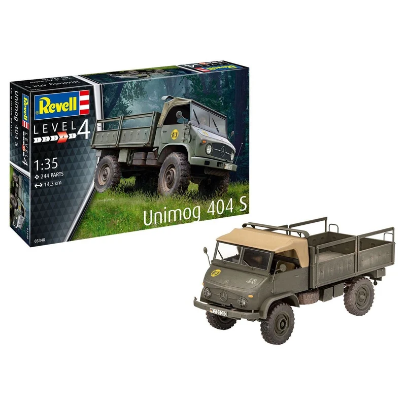 Revell 03348 1:35 Unimog 404 S Revell Modellbausatz