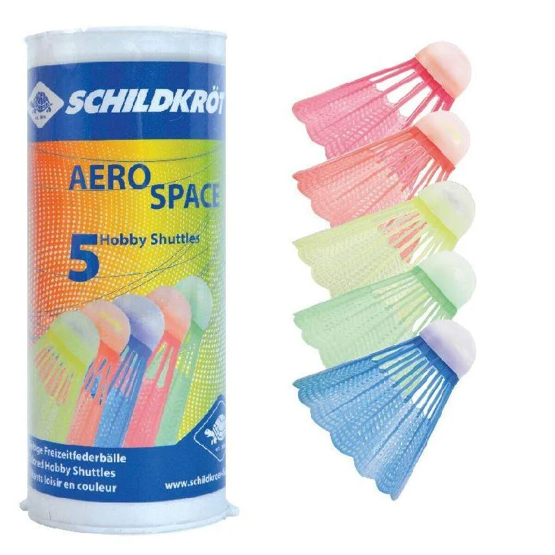 Schildkröt Badminton Ball Aero Space, 5er Dose, farbig gemischt