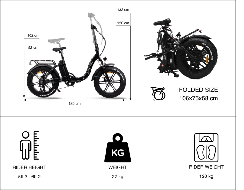 Hygge Vester Foldable Step-Thru E-Bike 2024