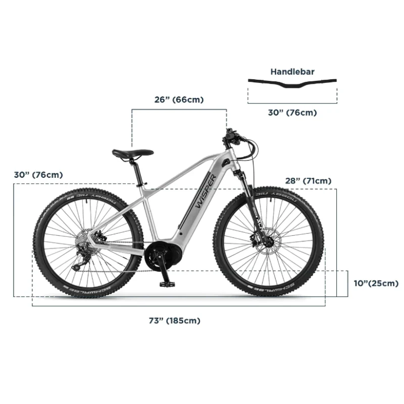 Wisper Wayfarer M9 Mid-Drive Crossbar E-Bike