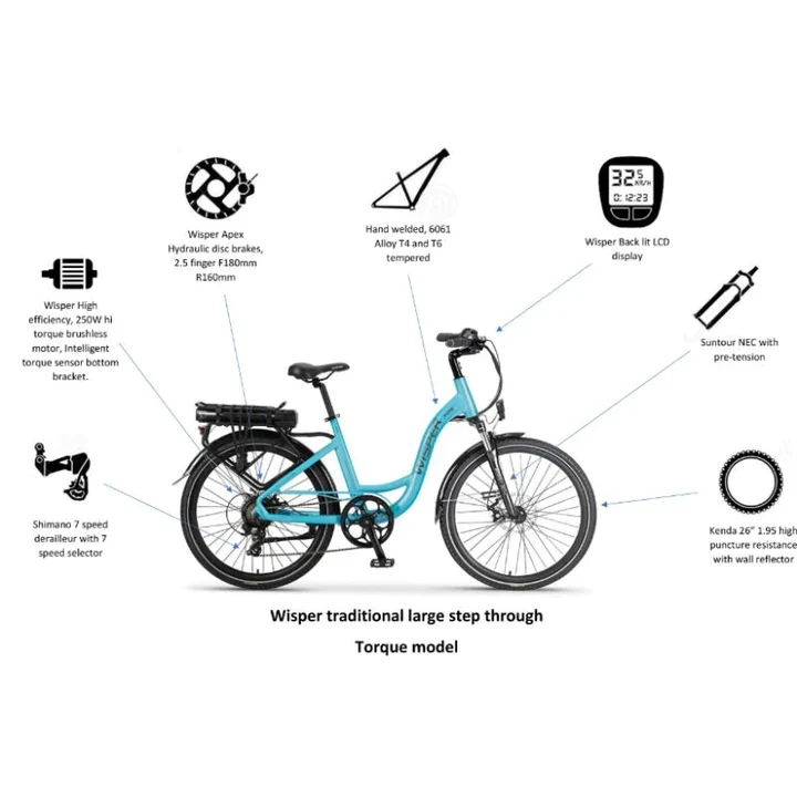 Wisper 705 24" Step-Thru E-Bike