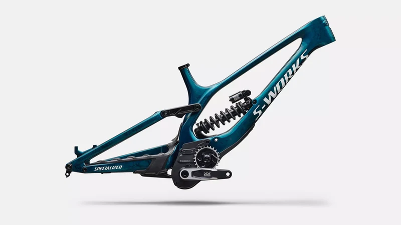 S-Works Demo 11 Frameset | gloss teal tint carbon/smoke/white
